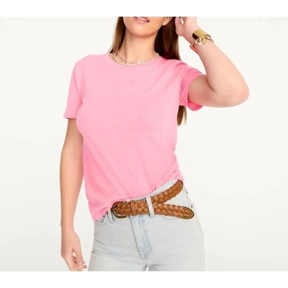 J. Crew Pink Vintage Cotton Crew Neck Tee Size S - Picture 1 of 7